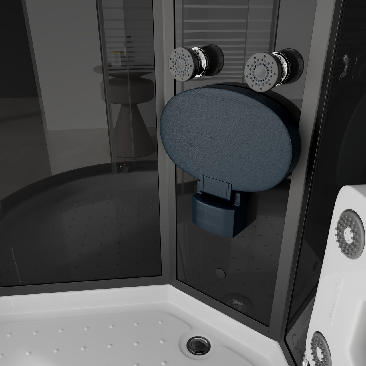 Home Deluxe Design-Duschkabine BLACK PEARL - ca. 90 x 90 x 220cm