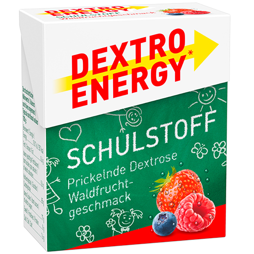 DEXTRO ENERGY Schulstoff Waldfrucht Täfelchen  50 g  Täfelchen