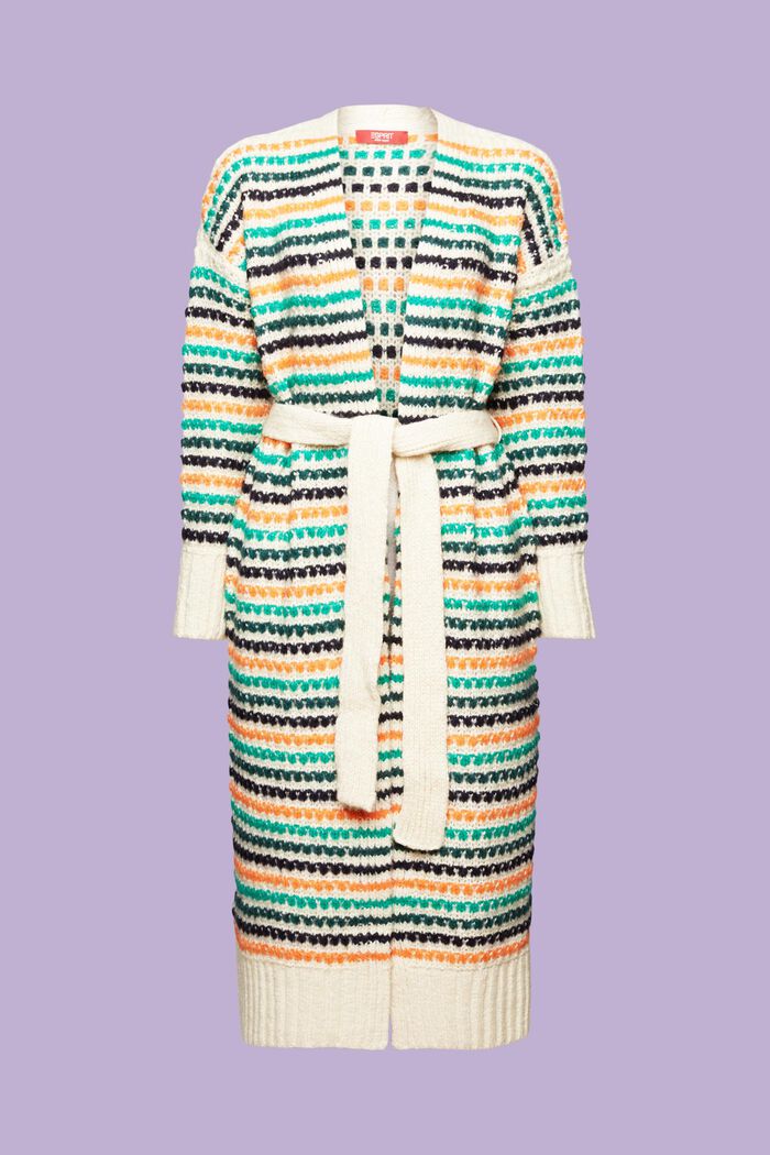 Langer Cardigan mit Streifen
