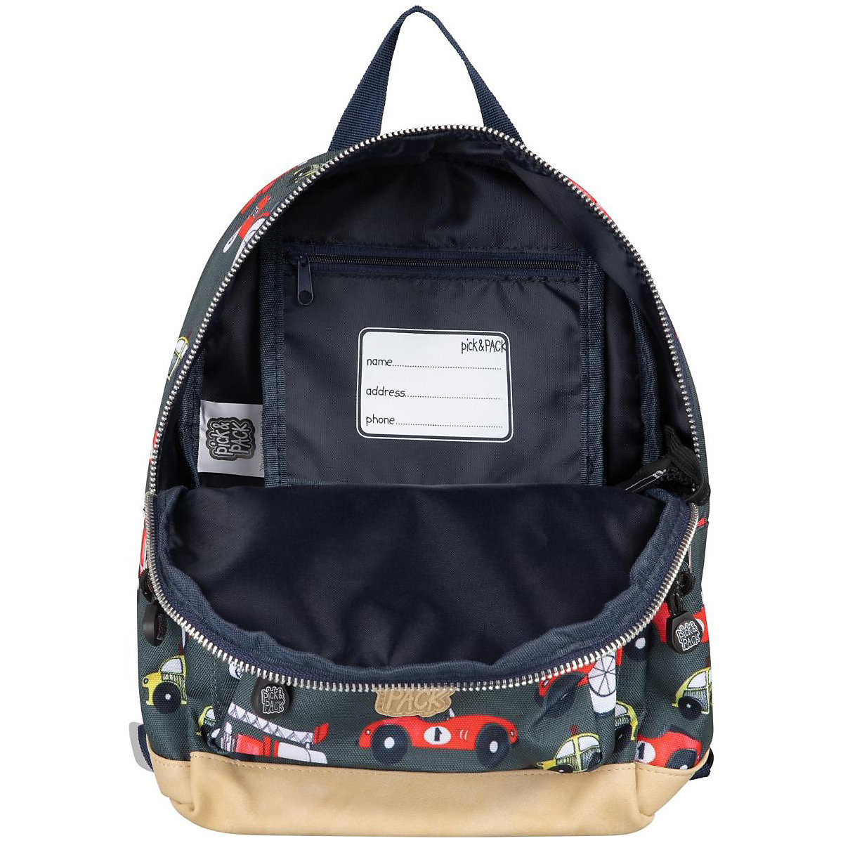 Kinderrucksack S Cars Leaf Green