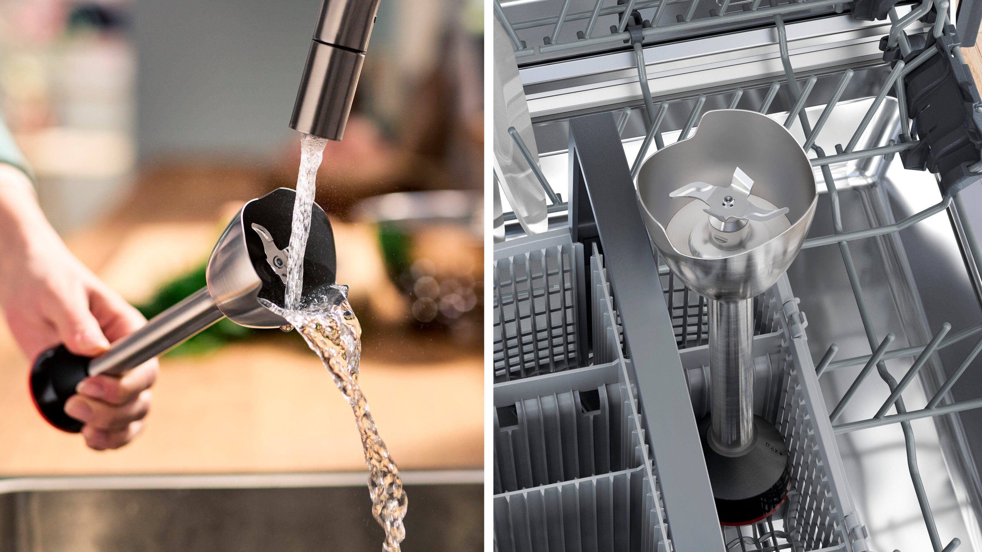 BOSCH Stabmixer ErgoMaster Serie 4 MSM4B610, 1000 W, Edelstahl-Mixstab, Mix-/Messbecher, schwarz