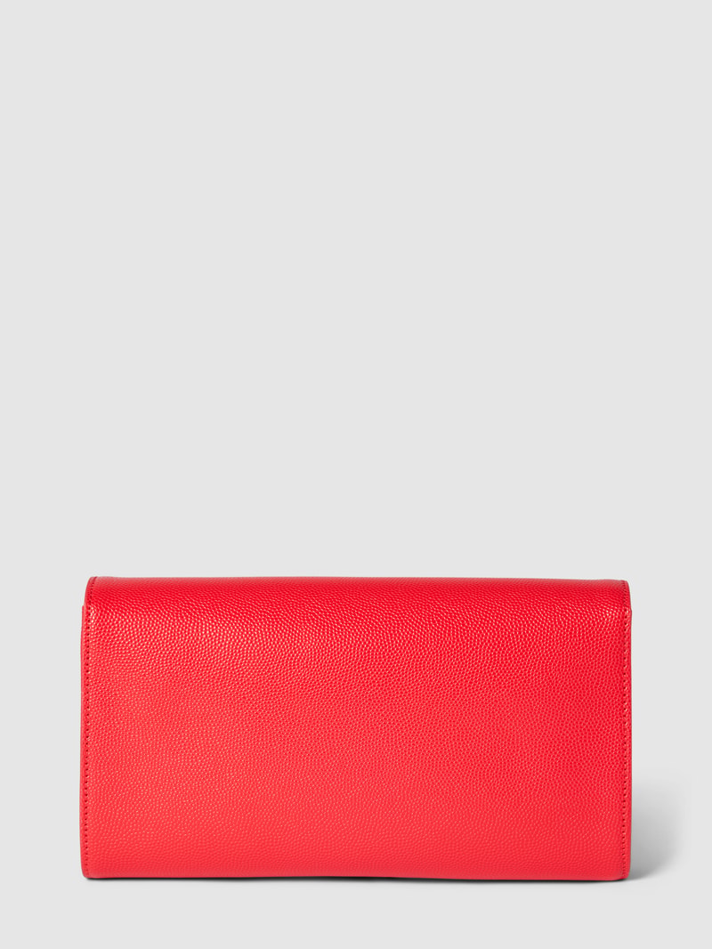 Clutch mit Label-Applikation Modell 'DIVINA' in rot