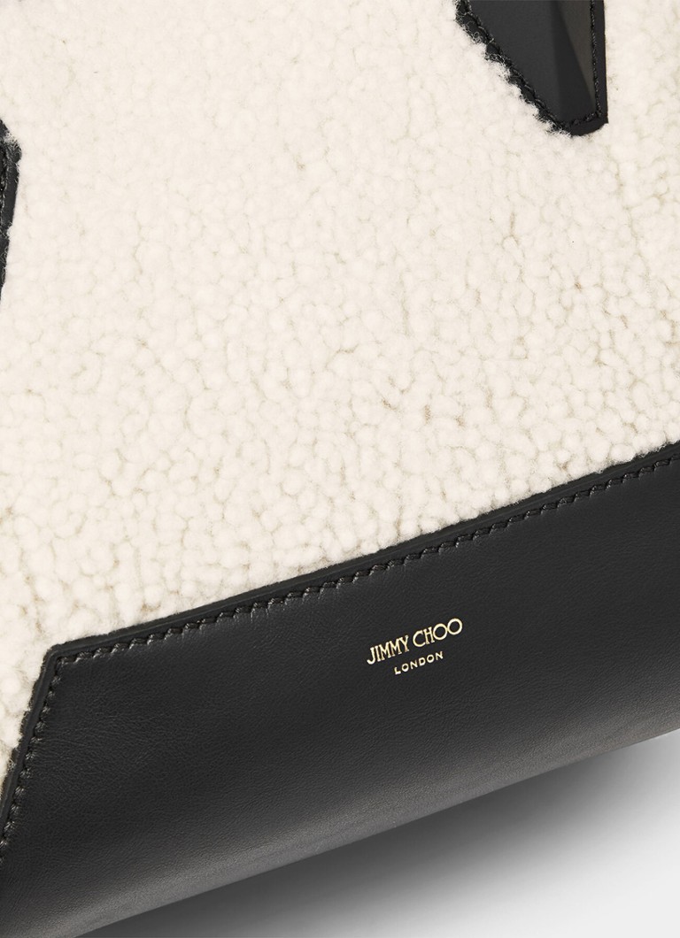 Jimmy Choo Diamond Tote/S torba od ovčje kože s kožnim detaljima