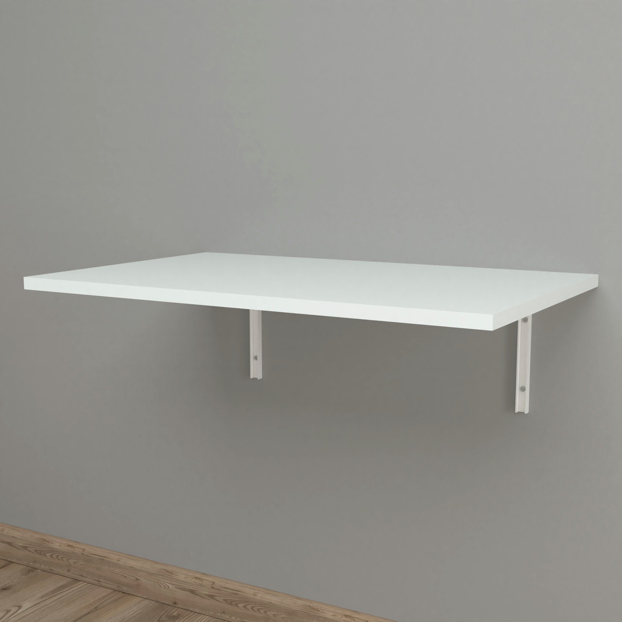 en.casa Klapptisch, Klepp Wandklapptisch 72x45cm zur Wandmontage Weiß