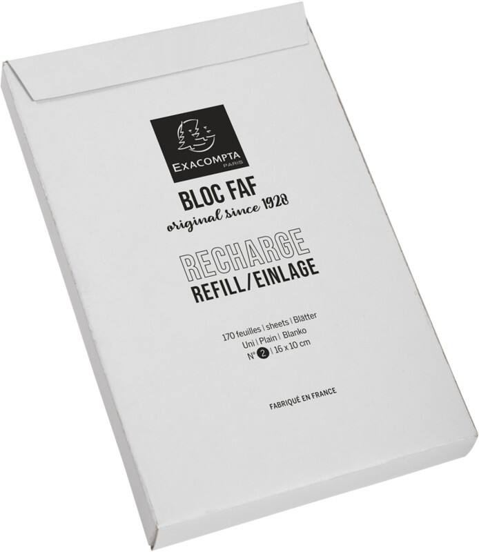 Exacompta Bloc FAF Nr. 2 FAF-Schreibblock Nachfüllung Blanko Weiß 340 Seiten