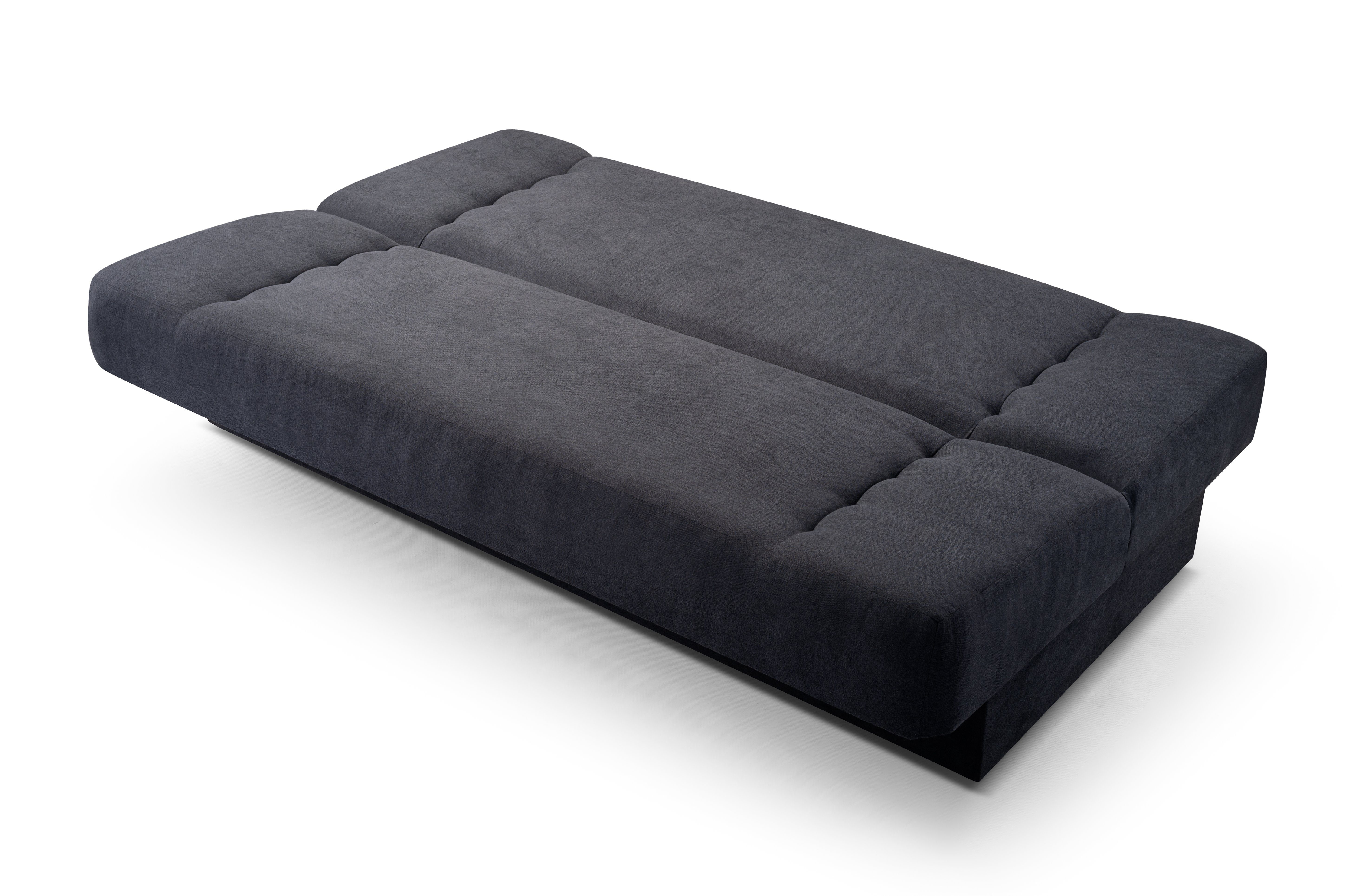 MOEBLO Schlafsofa Cyprus, Sofa Kippsofa Klappsofa Clic-Clack Couch für Wohnzimmer Federkern Sofagarnitur Polstersofa - 120x190x90cm -, mit Bettkasten und Schlaffunktion
