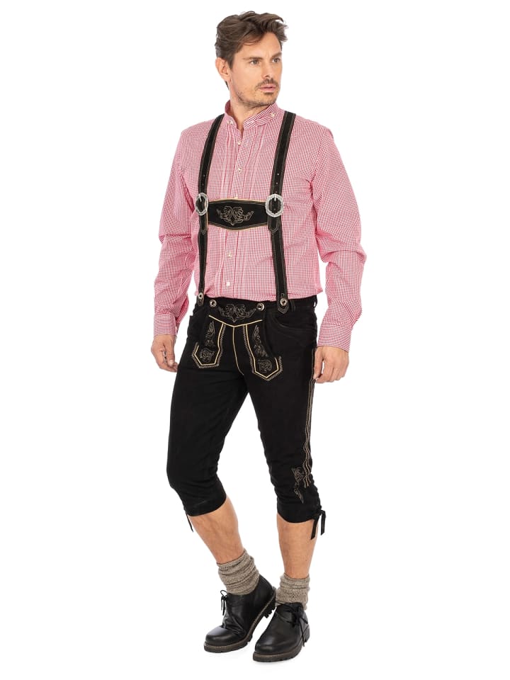 MADDOX Lederhose KORBINIAN-HT in schwarz günstig kaufen 56