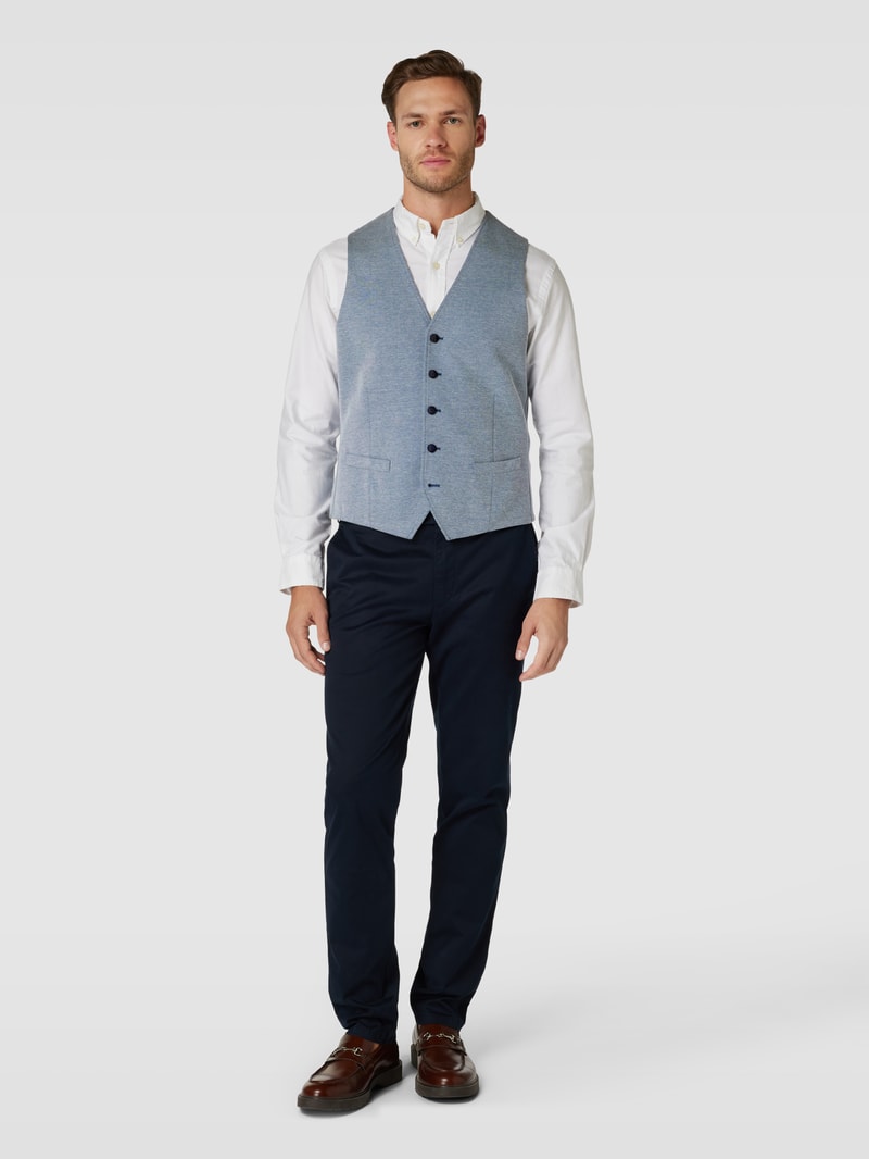 Weste in melierter Optik Modell 'ANDREW' in blau