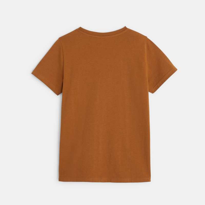 T-shirt basique manches courtes orange garçon