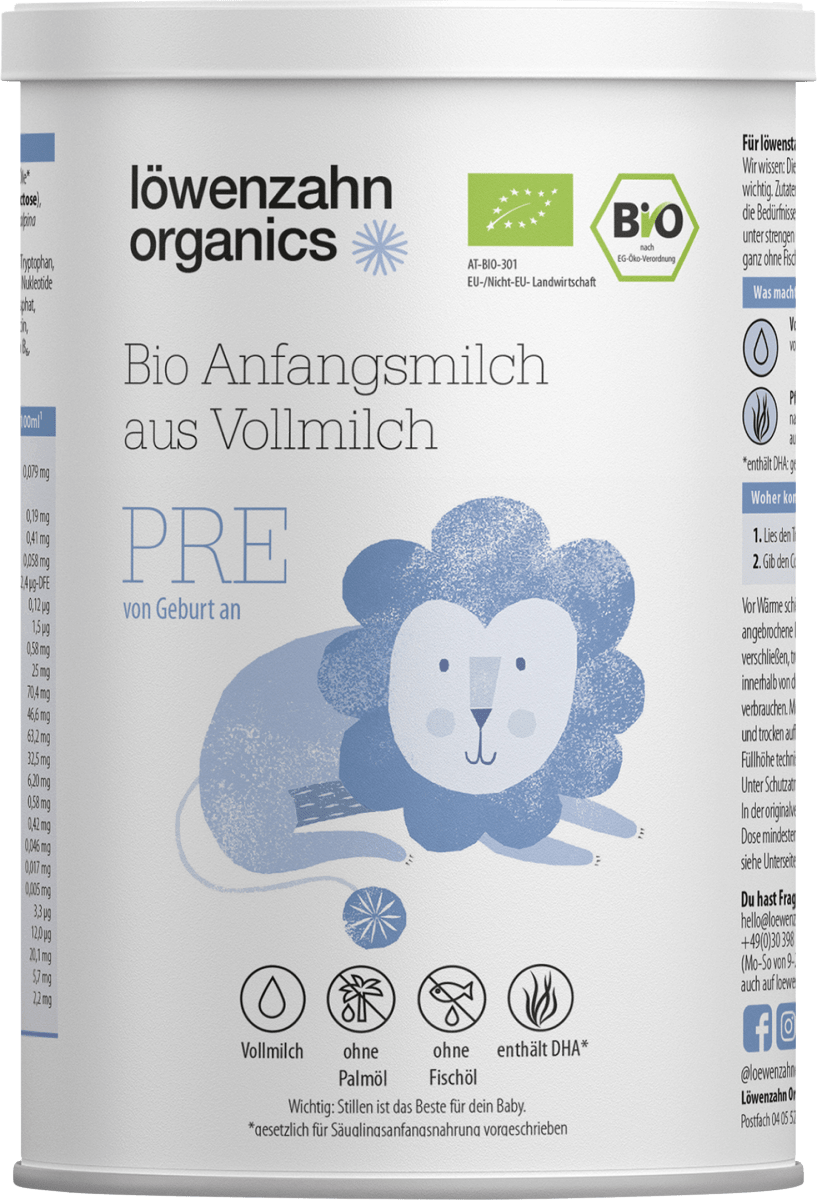 Anfangsmilch Pre auf Vollmilchbasis, von Geburt an, 400 g