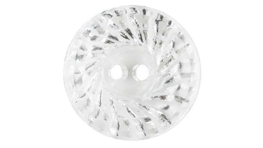 Dill 2-loch-Plexiglasknopf rund transparent Ø 14mm 6er Pack transparent