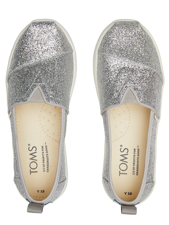 TOMS Slipper in Silber günstig kaufen