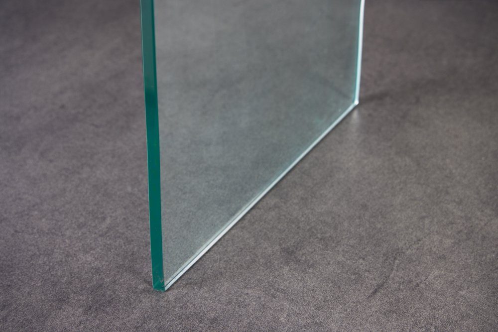 riess-ambiente Konsolentisch FANTOME 100cm transparent (Einzelartikel, 1-St), Wohnzimmer · Glas · eckig · mit Ablage · Modern Design