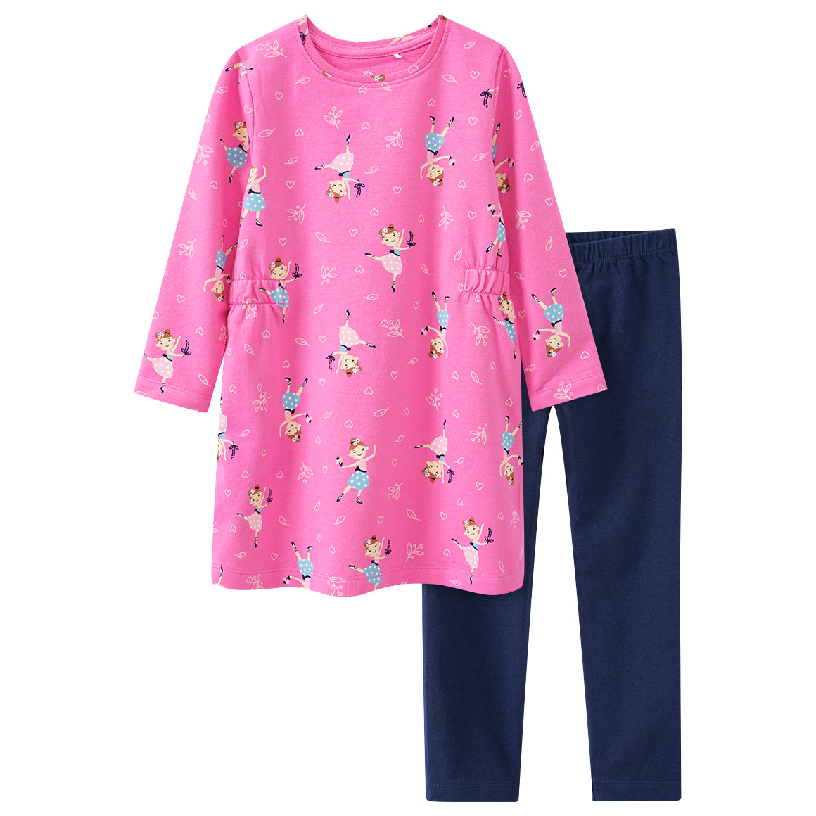 Mädchen Kleid und Leggings im Set