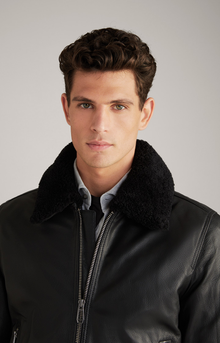 Lederjacke Mech in Schwarz