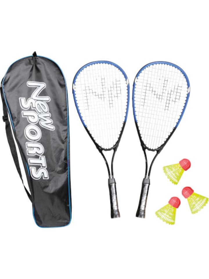 New Sports Speedbadminton Set in Tasche mit 2 Aluminium Schlägern und 3 Bälle - ab 5 J. günstig kaufen onesize
