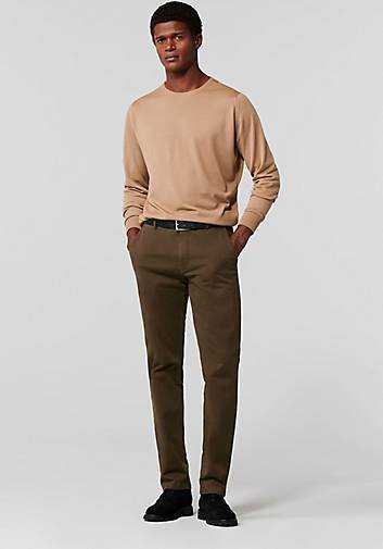 MEYER Chino-Hose Micro Print Baumwoll Twill Chino
