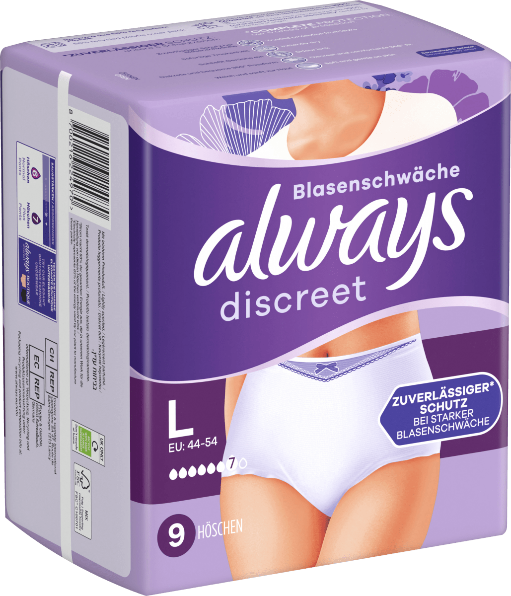 discreet Pants Inkontinenz Gr. L Plus, 9 St