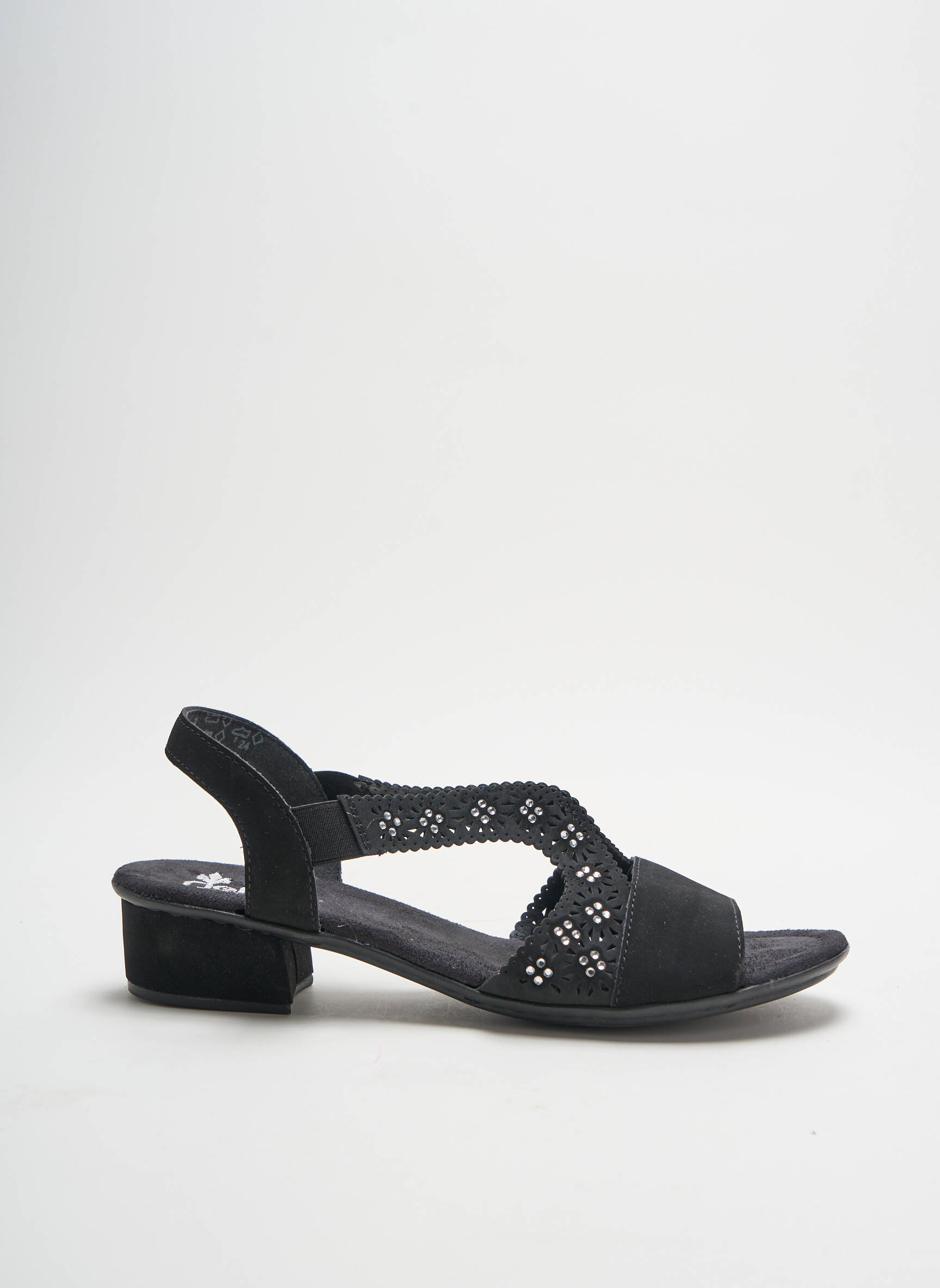 Rieker Sandales Nu Pieds Femme couleur noir