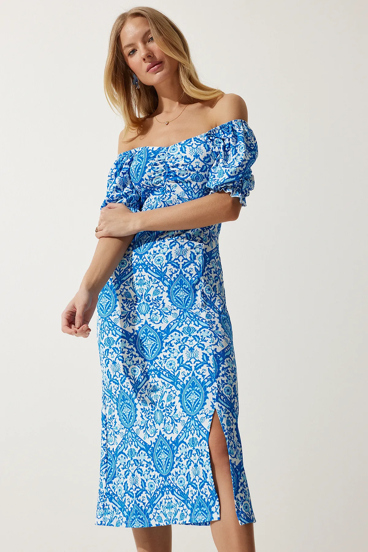 Happiness İstanbul  Kleid - Blau - A-Linie