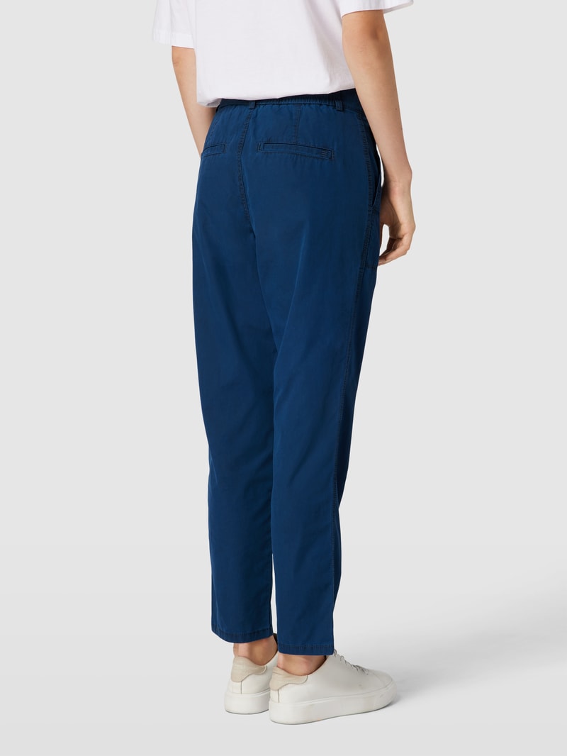 Stoffhose in verkürzter Passform in marineblau