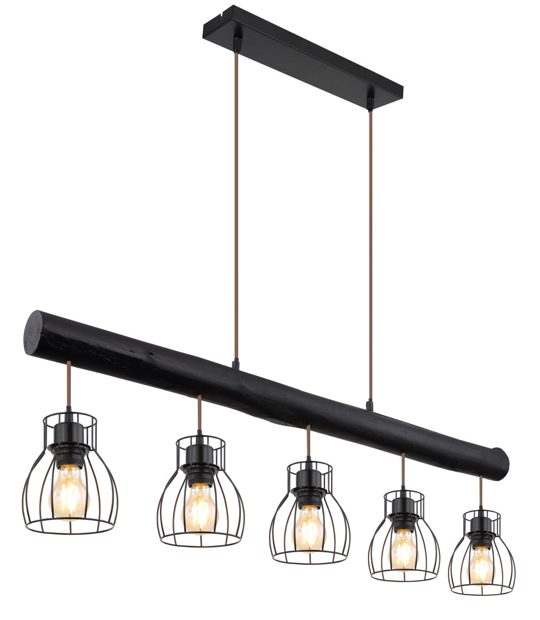 Globo Lighting - MINA - Hängeleuchte Metall schwarz matt, 5x E27