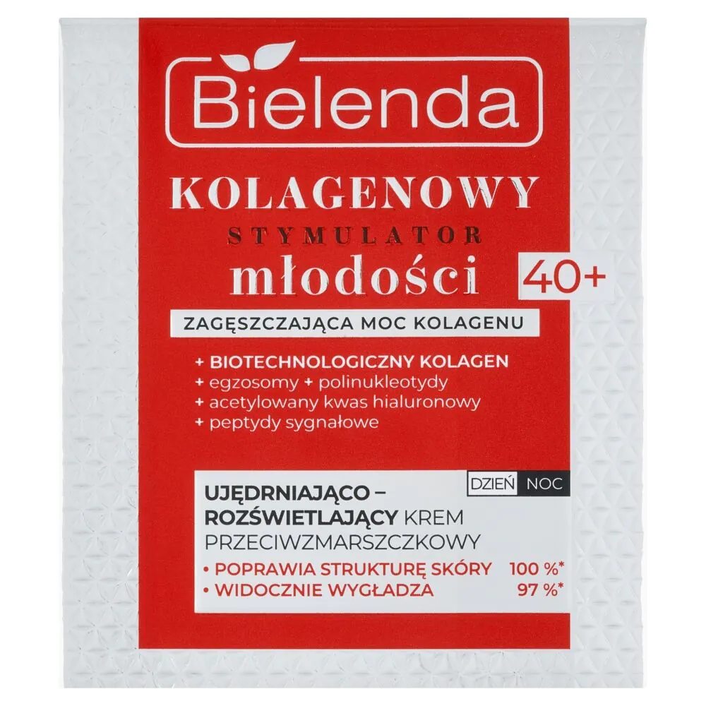 „Bielenda Collagen Youth Stimulator“ stangrinamasis ir skaistinantis kremas dienai/nakčiai (40+)