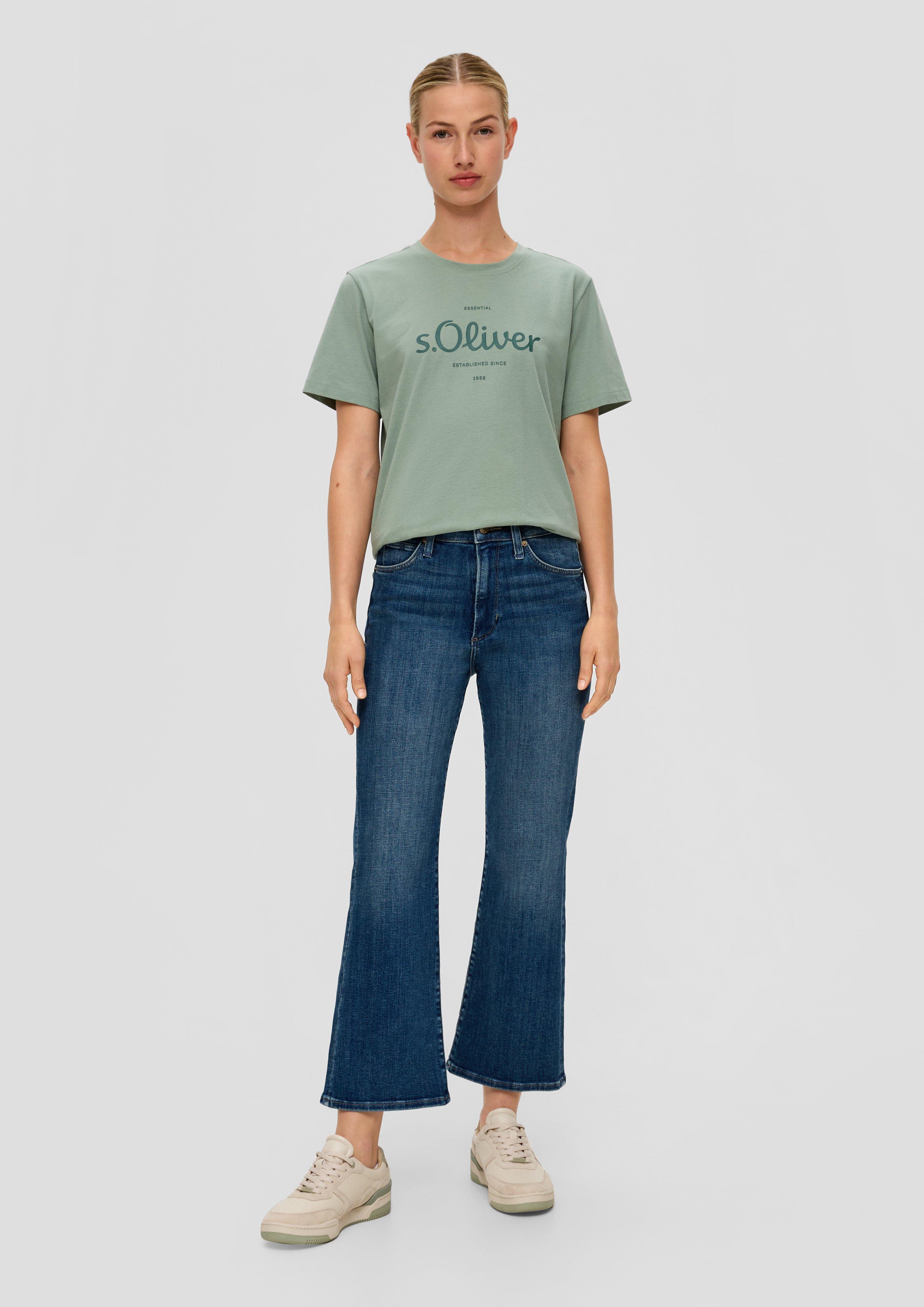 Cropped Jeans / High Rise / Flared Leg / Baumwollstretch  2135880-55Z4