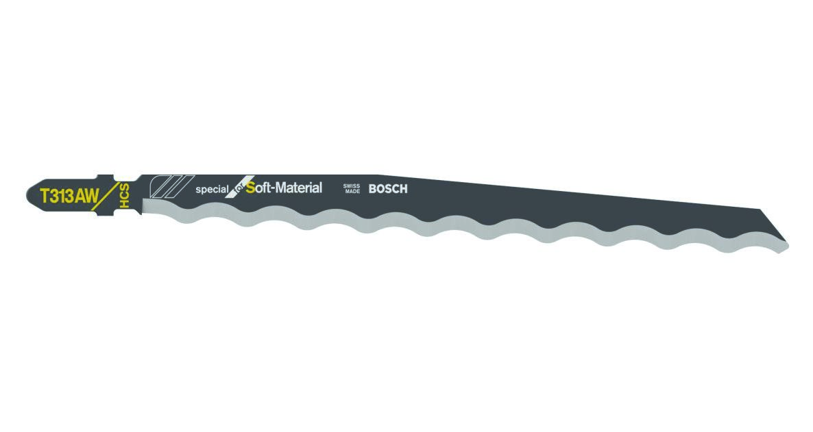 Bosch Blue Zubehör 2608635187 T313AW Stichsägeblätter T-Schaft, 3 Stück