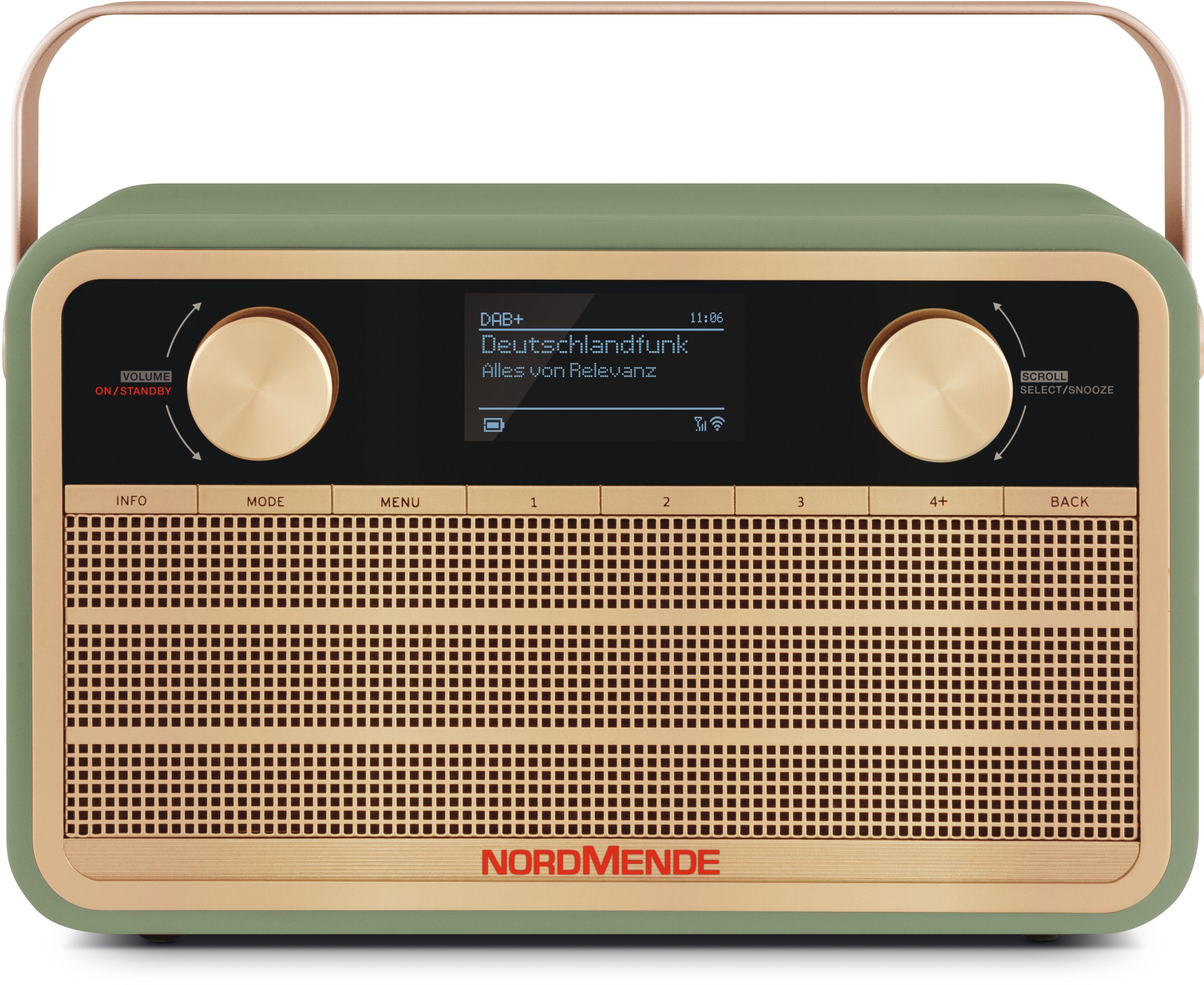Nordmende Transita 121 IR Digitalradio (DAB) (Digitalradio (DAB), UKW mit RDS, Internetradio, 5,00 W, Metalltragegriff, Retro-Design)