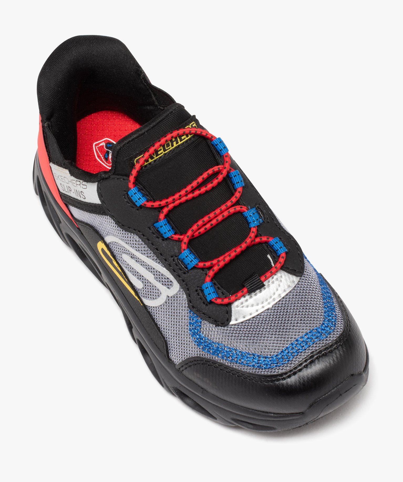 Baskets Garçon running multicolores à enfiler - Skechers noir | GEMO