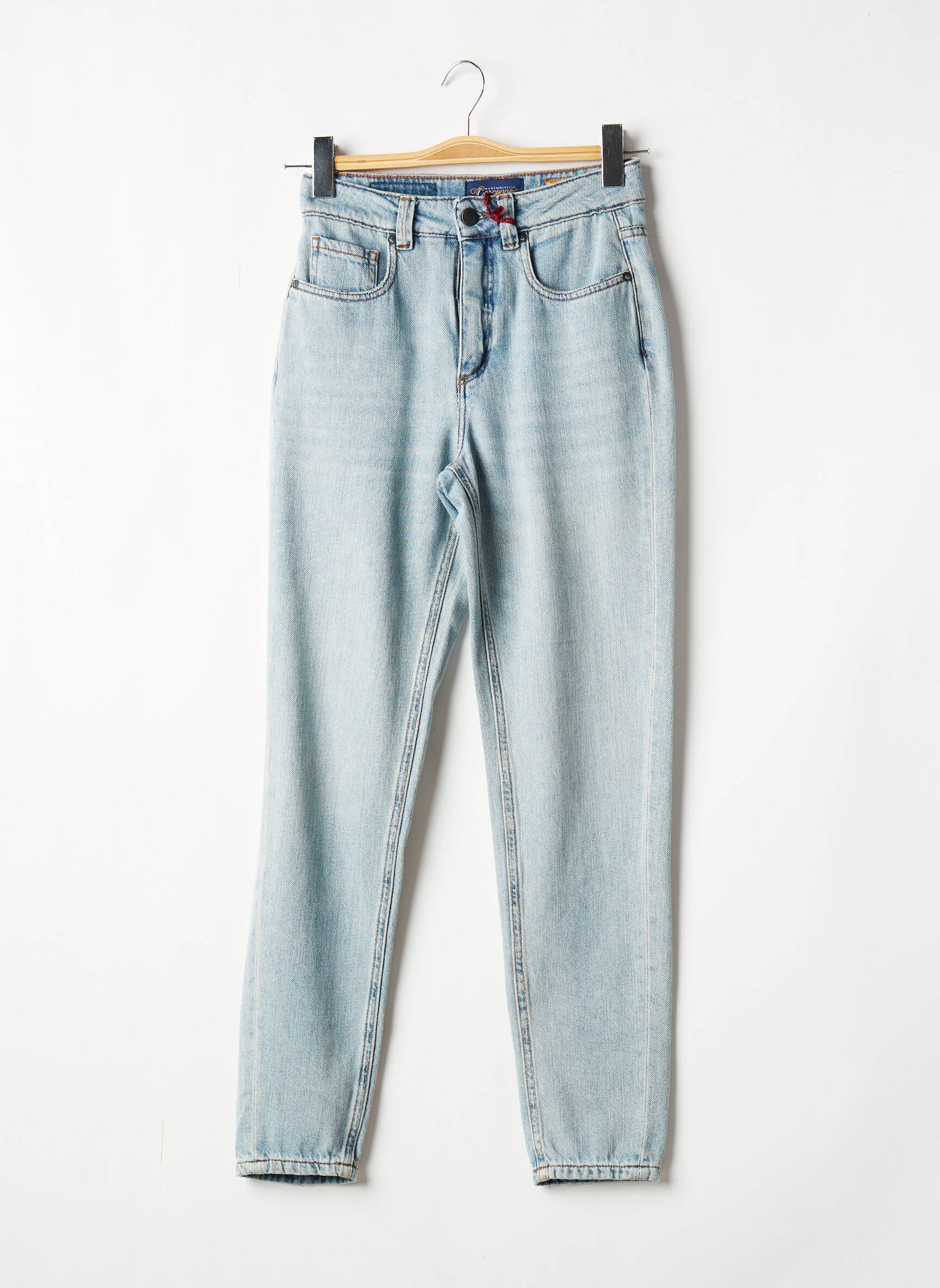 Mademoiselle Garconne Jean Mom Femme couleur bleu