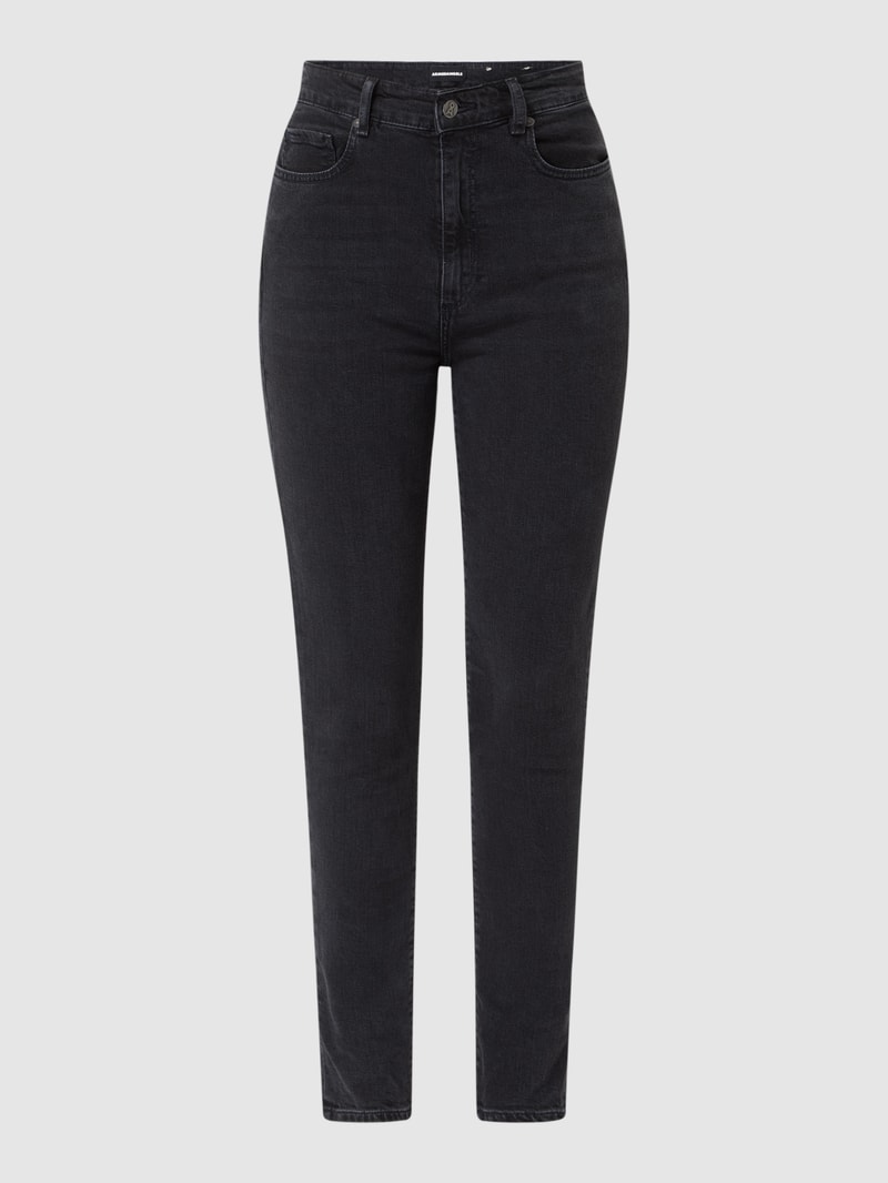 Skinny Fit High Waist Jeans mit Stretch-Anteil Modell 'Ingaa' in anthrazit