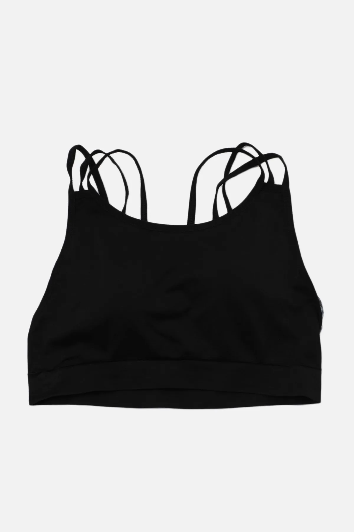 Trendyol Collection  Schwarzer nahtloser/nahtloser, unterstützter/styling-rückenseitiger Strick-Sport-BH mit String-Trägern TWOAW22SS0030