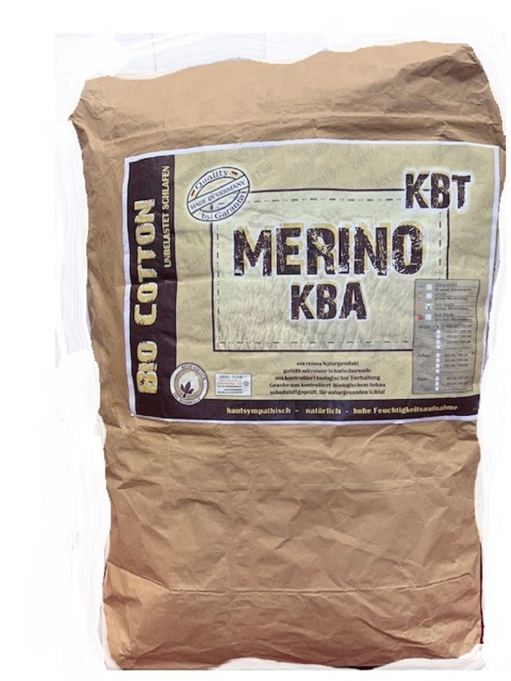 Naturfaserbettdecke, Winterdecke Duo-Warm Bio 100% Schurwolle Merino kbA+kbT, Garanta