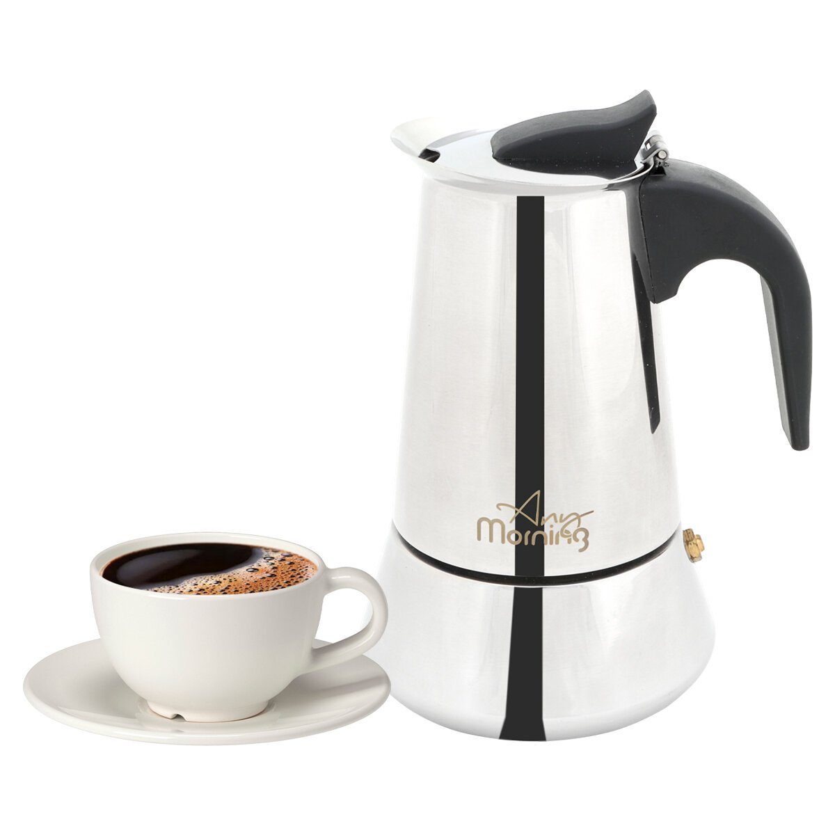 ANY MORNING Espressokocher Any Morning Jun-6 Espressokocher, Mokkakanne für 6 Tassen, 300 ml