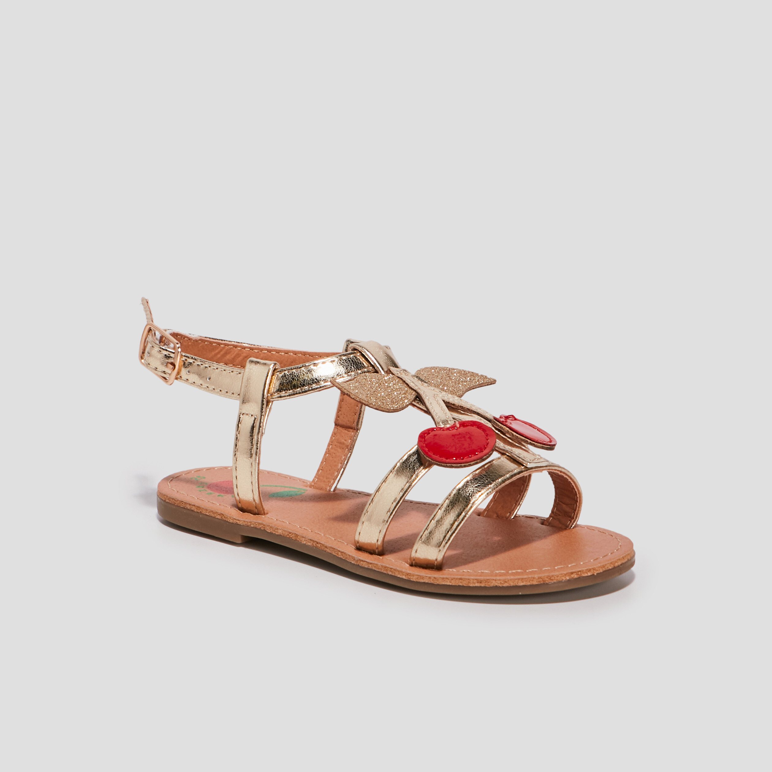 Sandales Creeks jaune or fille | La Halle