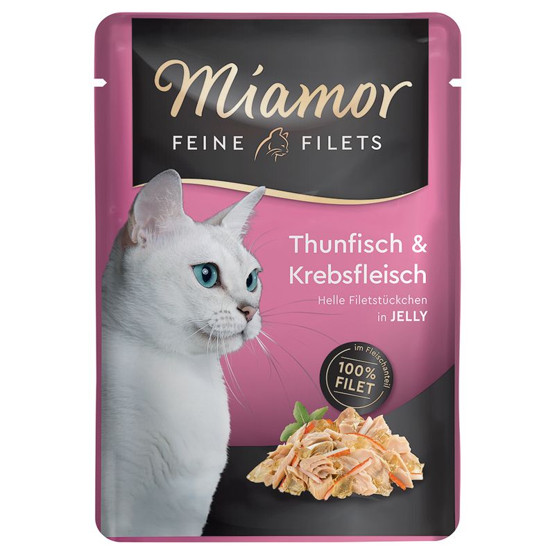 Sparpaket Miamor Feine Filets in Jelly Pouch 24 x 100 g | bitiba