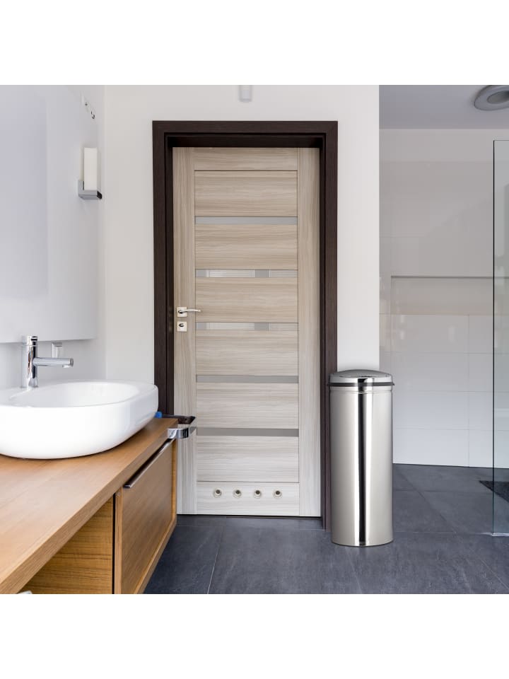relaxdays Mülleimer in Silber - 50l günstig kaufen onesize