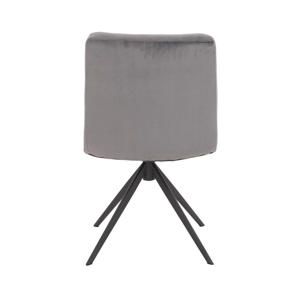 Home Deluxe Esszimmerstuhl drehbar 2er Set NODA – Samt Hellgrau