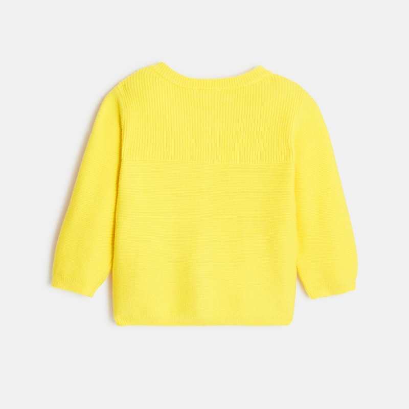 Cardigan bébé en tricot jaune Catimini