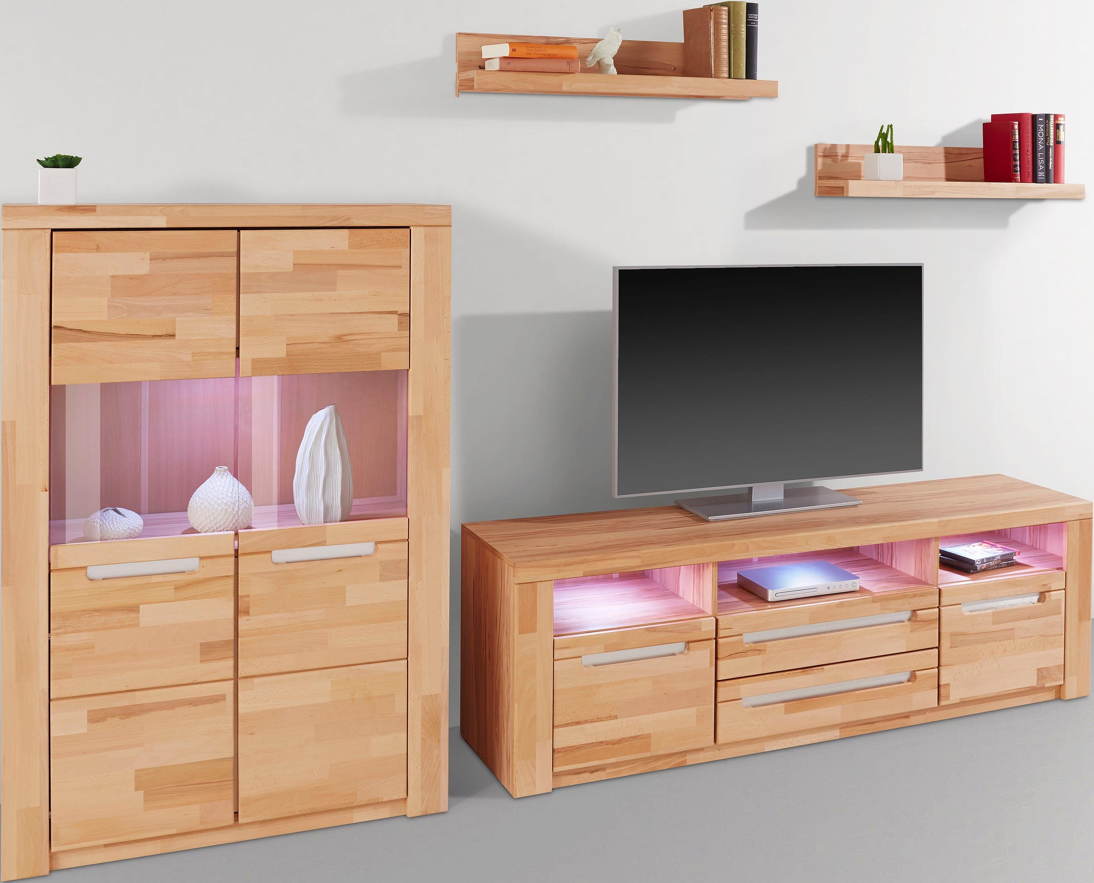 Woltra Wohnwand Kolding, (Set, 4-St), teilmassives Holz