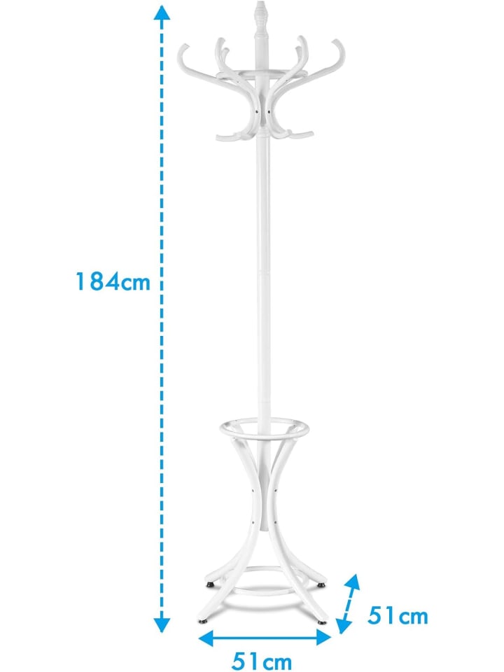 COSTWAY Garderobenständer in Weiß günstig kaufen 185 cm