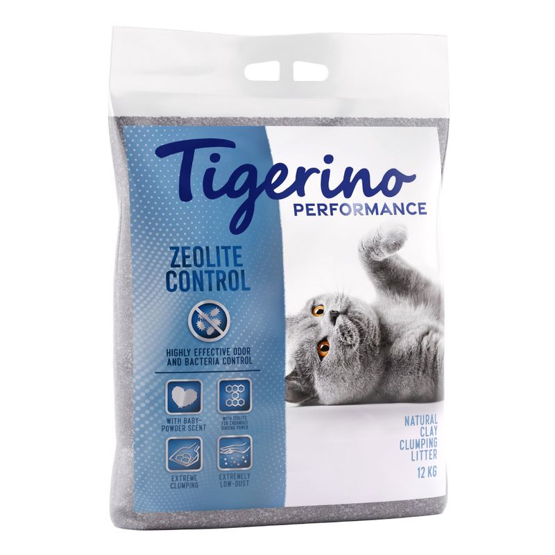 Tigerino Performance Zeolite Control Katzenstreu - Babypuderduft