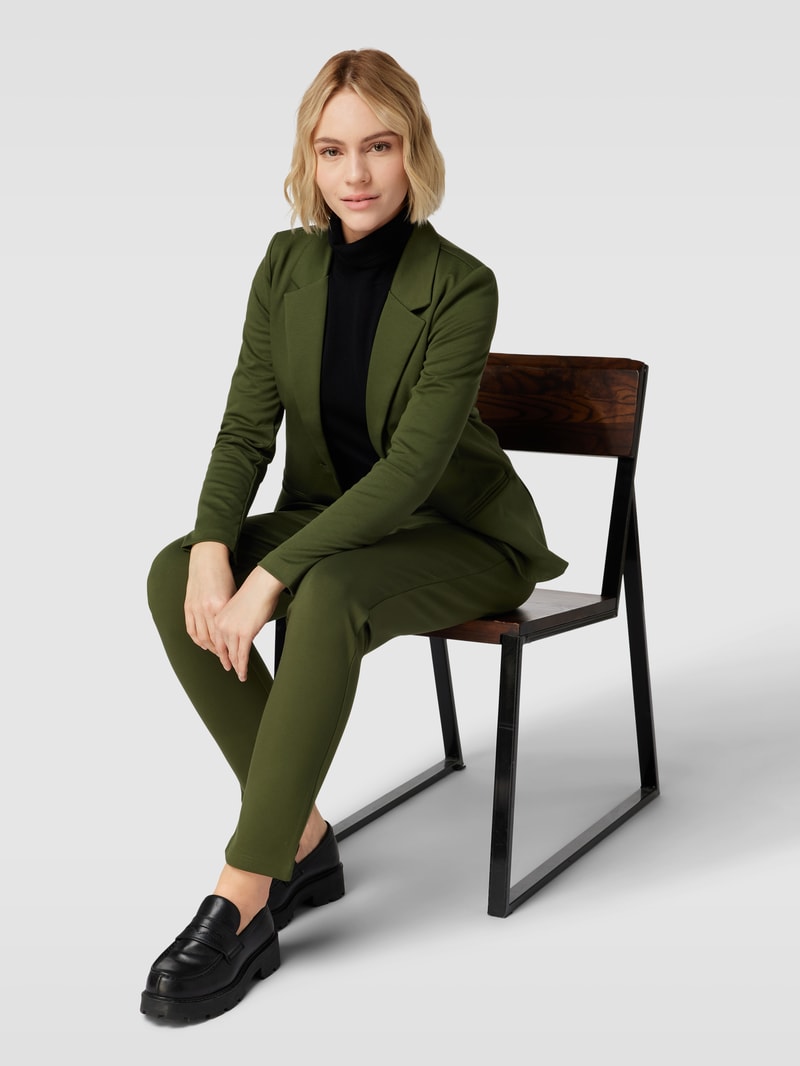 Blazer mit Reverskragen in olivgrün
