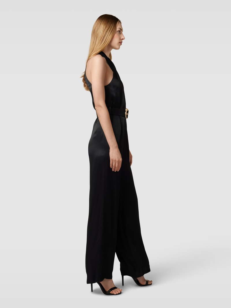 Jumpsuit mit Knopfleiste Modell 'TOPE' in schwarz
