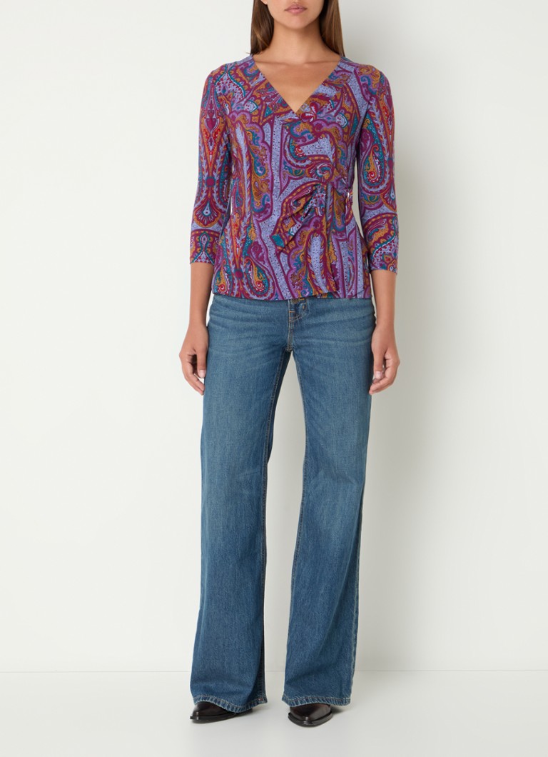 Ralph Lauren wrap top with paisley pattern