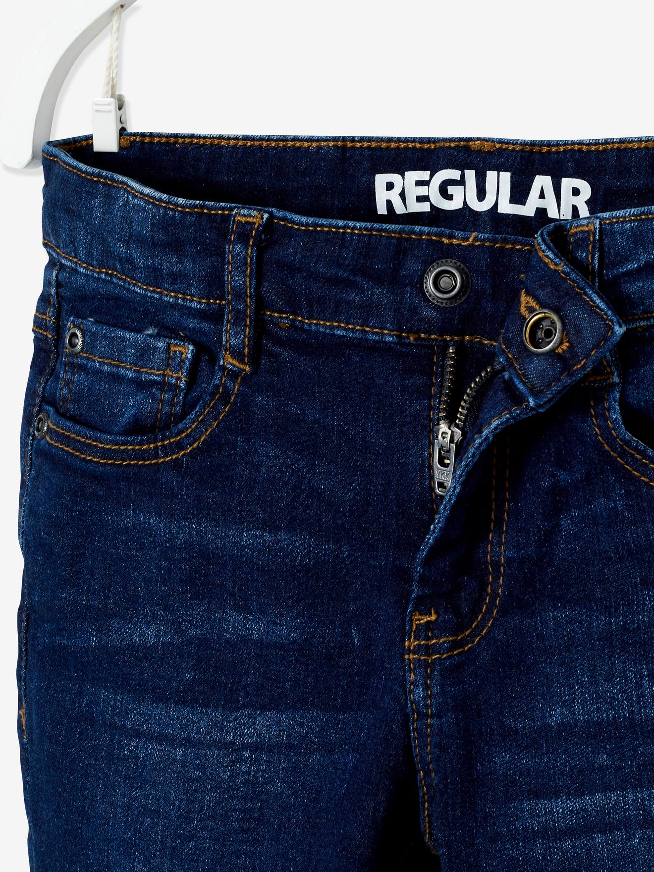 Vertbaudet Jungen Straight-Fit-Jeans WATERLESS, Hüftweite COMFORT Oeko Tex - blue stone