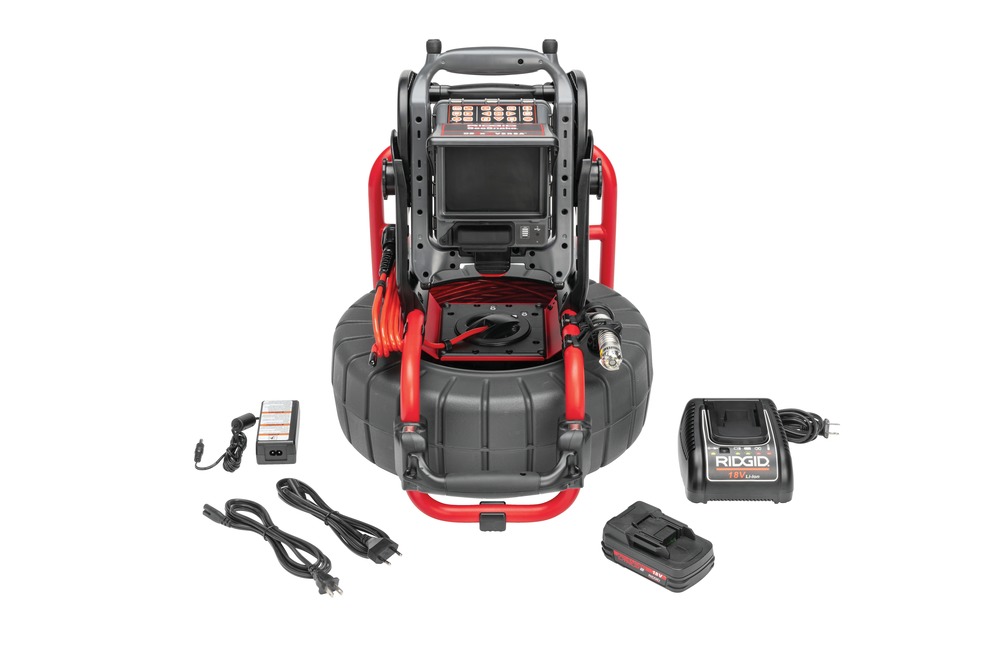 Sistem Ridgid 64213 SeeSnake Compact M40 cu monitor digital de înregistrare CS6x VERSA și 1 baterie de 18V 4.0Ah și 1 încărcător