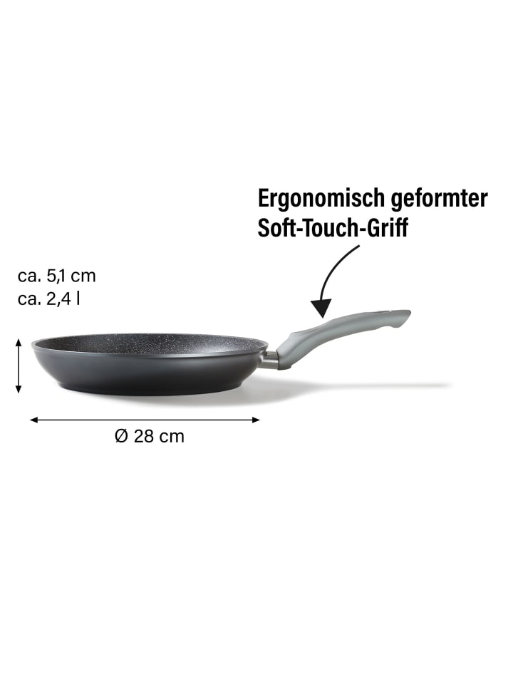 Stoneline Bratpfanne | ohne Deckel in Dunkelgrau günstig kaufen Ø 28 cm